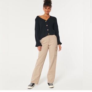 Hollister High Rise Utility Dad Pants